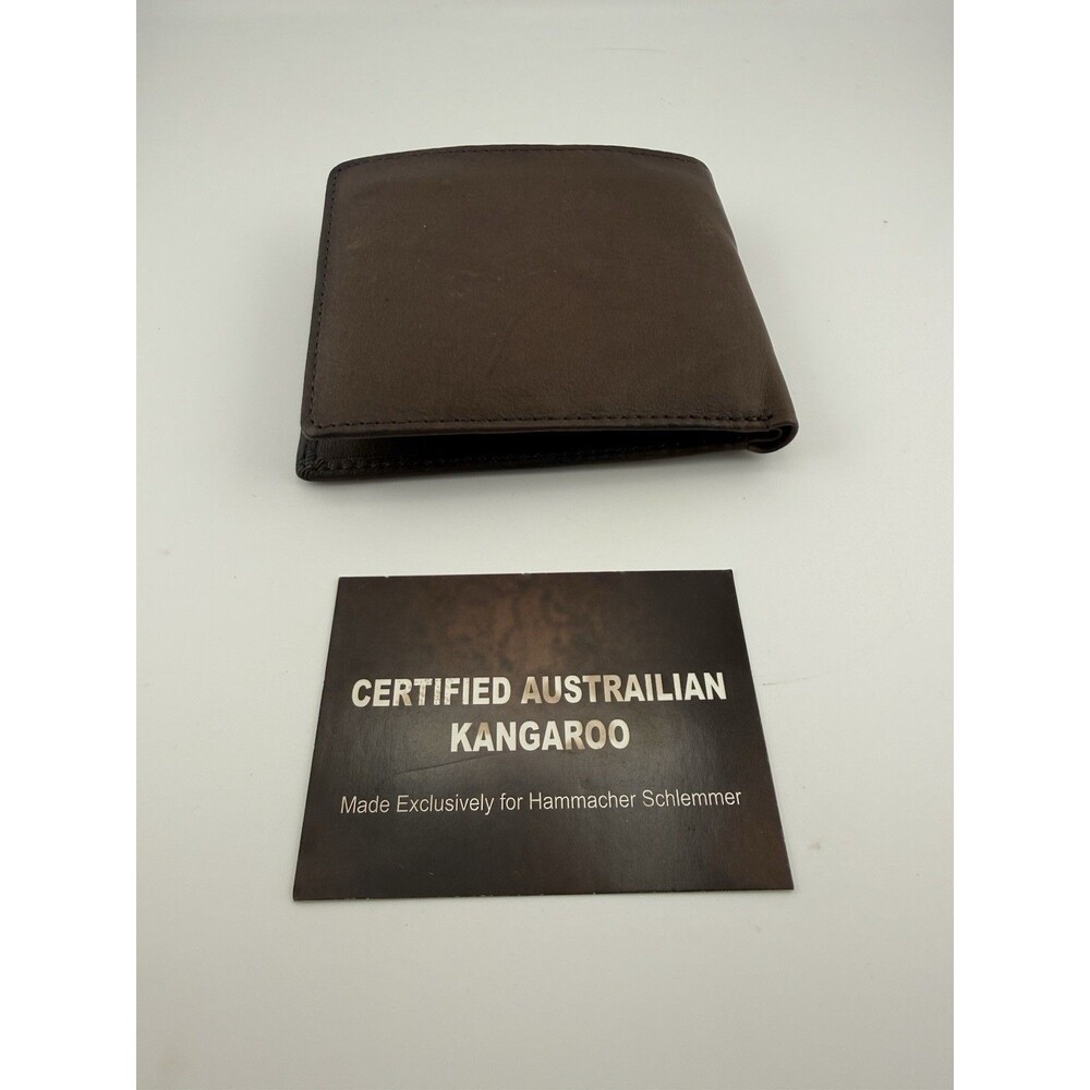 Hammacher Schlemmer Kangaroo Leather Wallet w/ Original Box & Card SKU